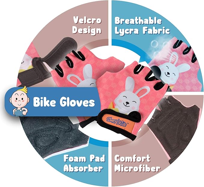 Soft-Style Kids Knee and Elbow Pads with Bike Gloves, Flexible Impact-Resistant Gear for Ages 2-11, Designed for Balance Bikes, Roller-Skating, and Skateboarding