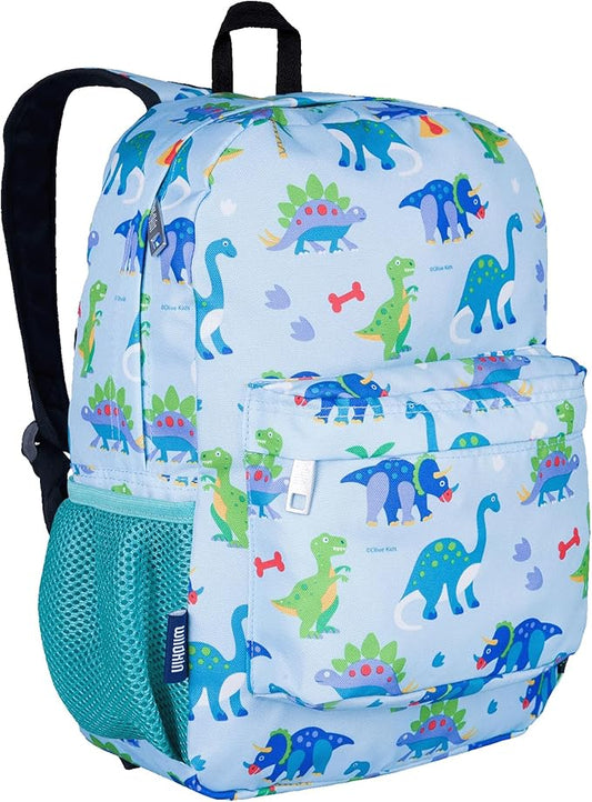 Wildkin 16-inch Kids Backpack – Durable, Padded & Spacious School Bag for Boys & Girls - Dinosaur Land