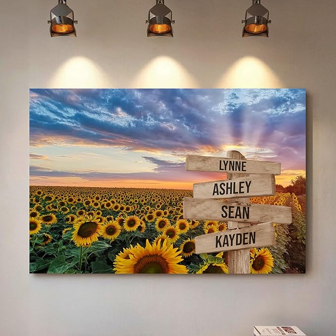 Personalized Gifts for Mom Family Names Street Custom Multi-Name Date of Birth Vintage Street Sign Happy Mothers Day Canvas Wall Art Best Christmas Gifts for Mommy from Daughter Son Children Kids #15