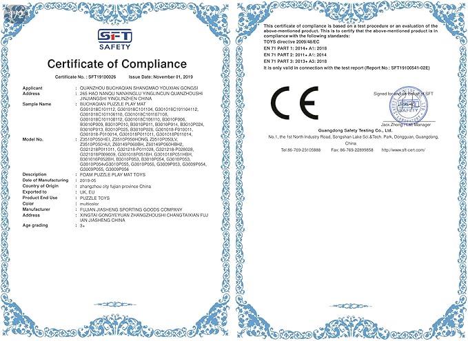 YIMINYUER® 20 Tiles (30cm×30cm×1cm Each Tile) Baby Soft Puzzle Play Mats, Kids Thick EVA Foam Floor, Toddlers & Children's Soft Interlocking Mat R03R04R12G301020