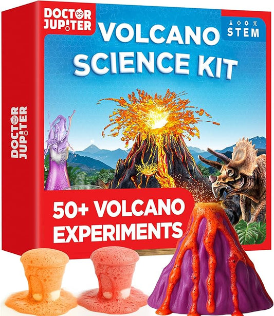 Doctor Jupiter Erupting Volcano Science Kit for Kids Ages 8+ | Birthday Gift Ideas for Boys 8-9-10-11-12 Year Olds | STEM Learning & Educational Science Projects