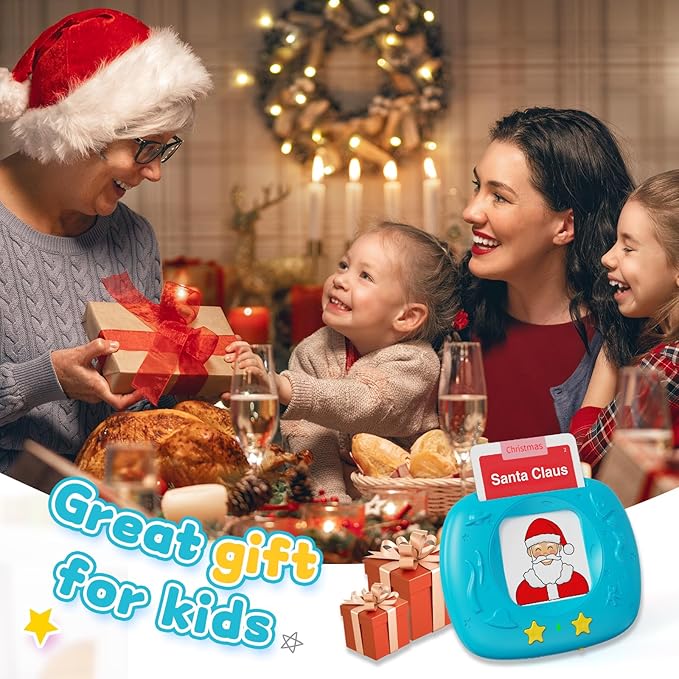 Toddlers Talking Flash Cards with American accent & 288 Sight Words, Speech Therapy Toys for 3 4 5 6 Years Old Boys and Girls, Learning Educational Montessori Sensory kit, Kids Birthday Gifts