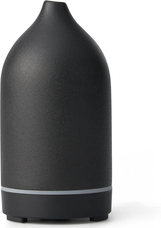 VIVITEST Diffusers for Home, 200ML Stone Essential Oil Diffuser, Ceramic Oil Diffuser,Ultrasonic Aromatherapy for Office (Black)