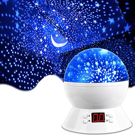 MOKOQI Star Night Light Projector for Kids with Timer - Glow in The Dark Stars and Moon, Best Gift for 1-14 Years Old