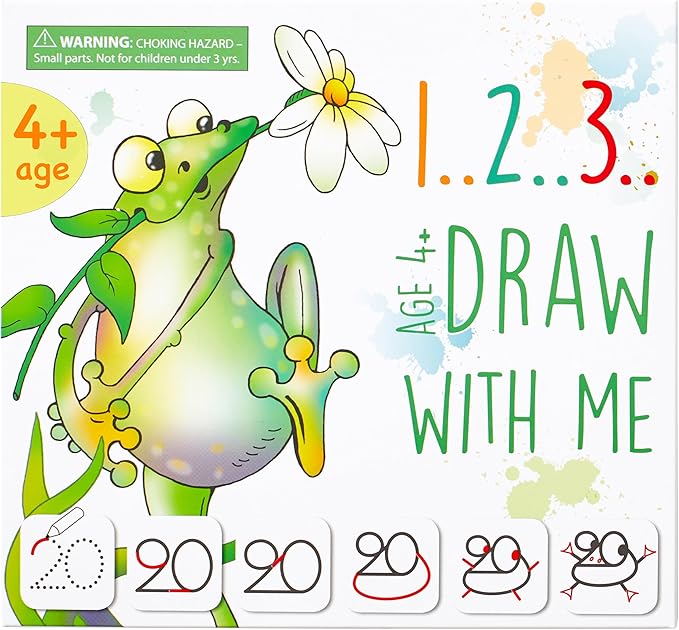 Learning Activity - Drawing with Numbers Educational Game, Perfect for Kids, Preschoolers Who Love Toys, Art and Craft Activities, Gifts for Girls and Boys Ages 3, 4, 5, 6