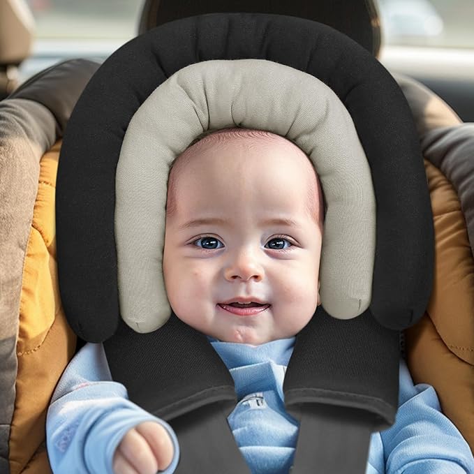 COOLBEBE Upgraded Babybody Support & Strap Covers Set for Newborn Infant Toddler - Extra Soft Breathable Car Seat Insert Cushion Pad, Perfect for Carseats, Strollers, Swing, Black