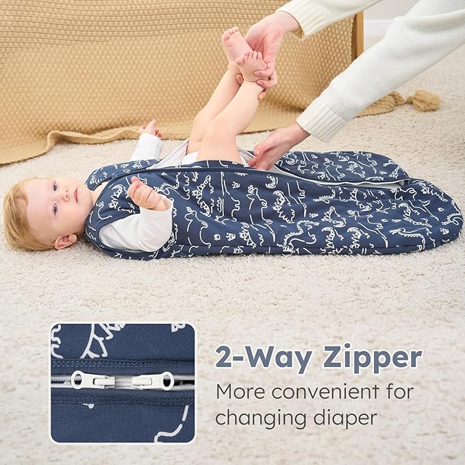 Yoofoss Baby Sleep Sack 12-18 Months, TOG 2.5 Baby Wearable Blanket with 2-Way Zipper, 100% Organic Cotton Fabric Winter Newborn Sleeping Sack, Warm Soft Comfy