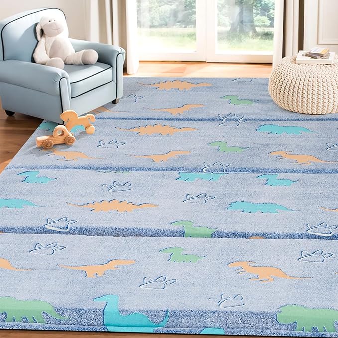 MeMoreCool Kids Floor Futon Mattress Large 6x4 FT, Thicken Foam Tatami Mattress for Children Play Area, Foldable Sleeping Pad Crawling Tatami Mat for Playroom, Dinosaur