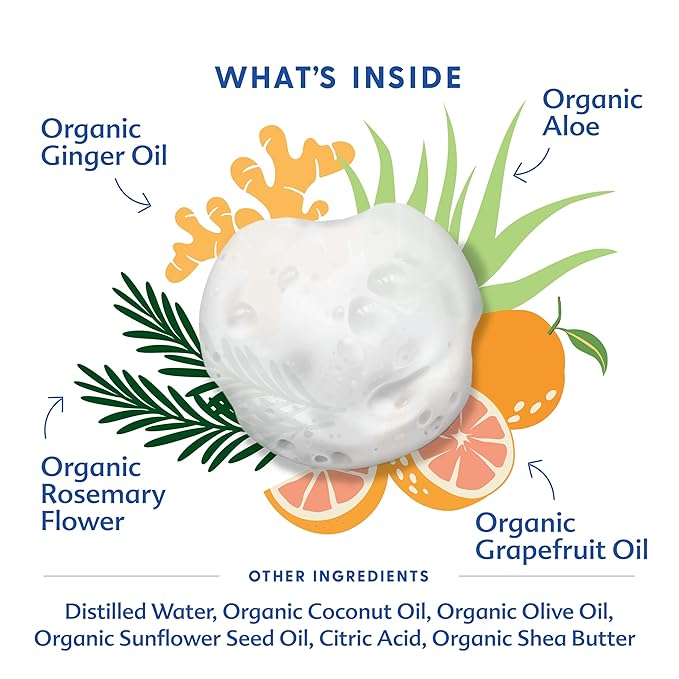 Motherlove Baby & All Soap (7.1 oz) Gentle Foaming All-Purpose Castile Soap Made with Organic Ingredients – Refreshing Ginger Grapefruit