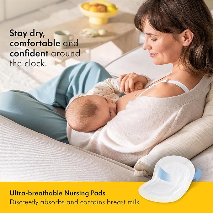 Medela Ultra-Breathable Nursing Pads, Highly Absorbent, Super Soft, Discreet Design for Comfortable Wear, Pack of 200