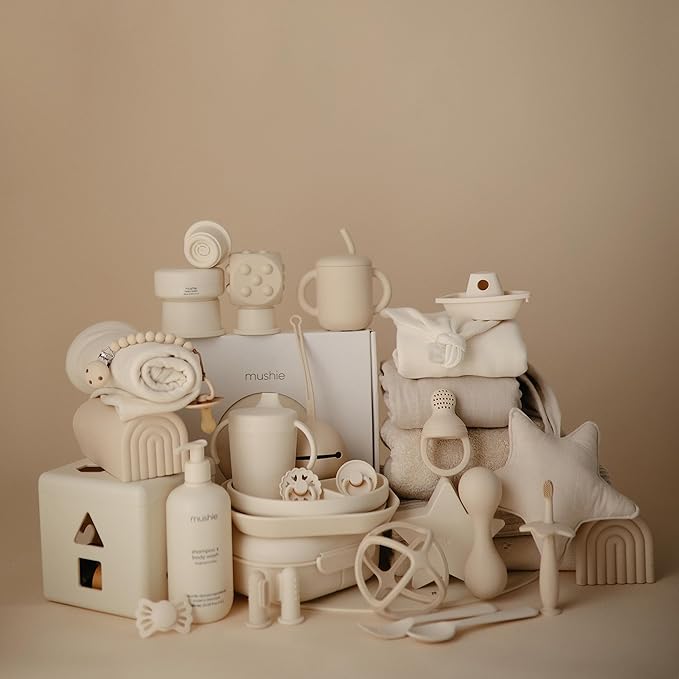 mushie Silicone Baby Fresh Fruit & Food Feeder Pacifier | 6 Months+ (Shifting Sand)