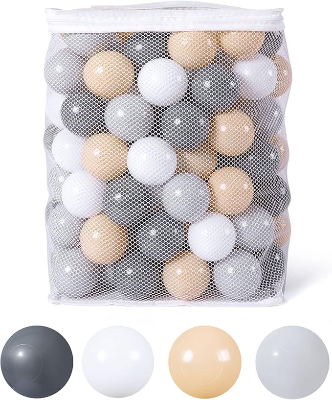 GOGOSO Ball Pits Balls for Toddlers Pack of 50 100 200 Plastics Shape Ball Non-Phthalate Non-BPA Non-Toxic 2.2-Inch Crush Proof Play Balls