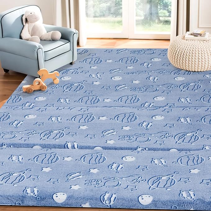 MeMoreCool Kids Floor Futon Mattress Large 6x4 FT, Thicken Foam Tatami Mattress for Children Play Area, Foldable Sleeping Pad Crawling Tatami Mat for Playroom