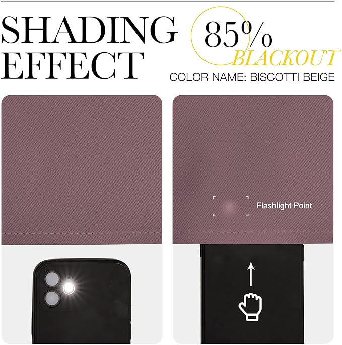 NICETOWN Blackout Curtains 72 inches Long 2 Panels Set - Grommet Thermal Insulated Room Darkening Solid Drapes Sound & Light Blocking for Bedroom/Living Room, Dry Rose, W52 x L72