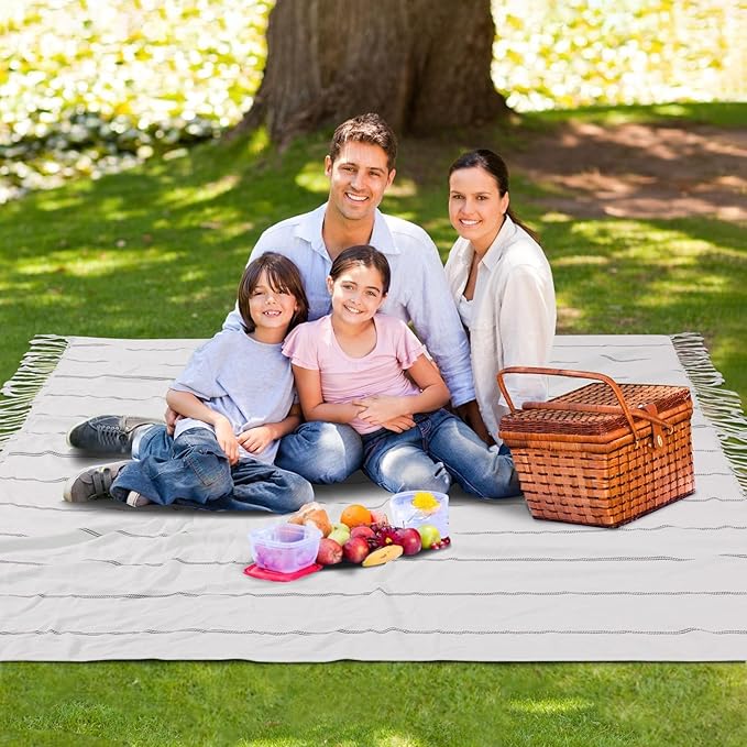 Large Soft Picnic Blanket Outdoor Law Park Mat Car Travel Essentials Europe Mexico Road Trip Summer Vacation Stuff Outside Accessories Roadtrip Camping Gear Rv Must Haves Glamping Tent Gadget