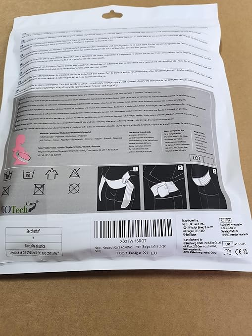 NeoTech Care Adjustable Maternity Belt - Light and Breathable Pregnancy Belly Support Band for Pregnant Women (Beige, Extra Large Size)