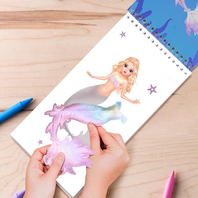 Sticker Dress up Mermaid - Sticker Activity Book for Kids. Learn Girls Fashion Design for Mermaid with Stickers and Guides for Kids 5 and up. Little Designer Creativity Book