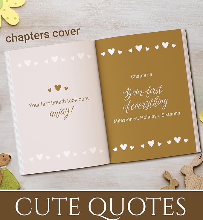 Babys First Year Book, Baby Memory Book Boy or Girl, Baby Photo Album, Minimalist Baby First Year Book, Scrapbook Baby, Keepsake Baby Memory Book, Gender Neutral Baby Milestone Warm Earth Colors