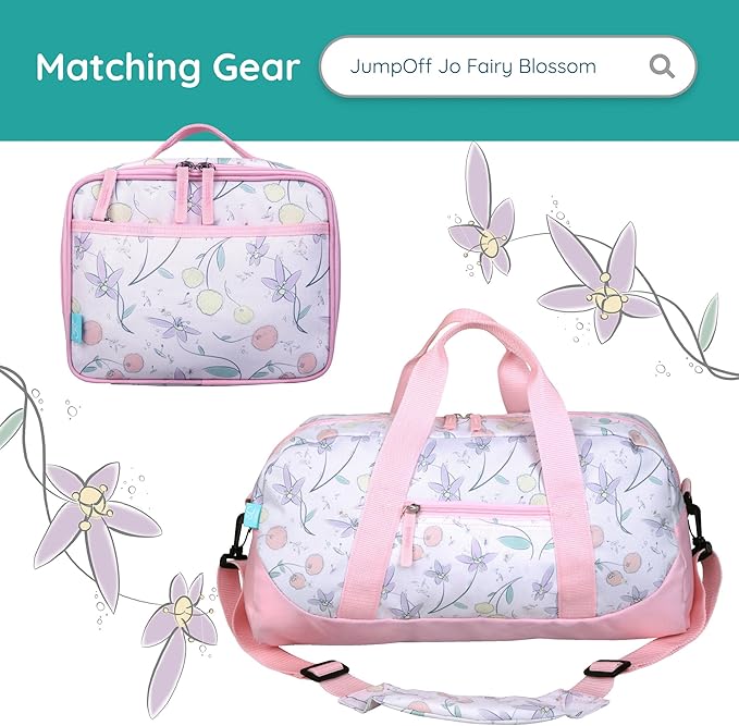 Wildkin JumpOff Jo 15-inch Kids Backpack – Durable, Adjustable, Ideal for School - Fairy Blossom