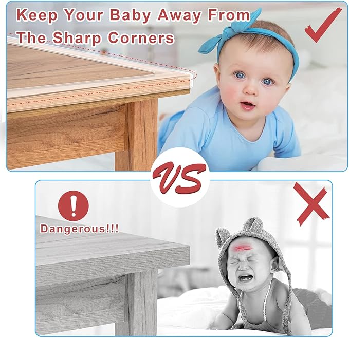 Corner Protectors Baby Proofing,Clear Corner Protector,Soft Edge Protector 16.4ft(5M) Corner Guards Furniture Corner&Edge Safety Bumpers with Upgraded Strong Adhesive for Furniture&Sharp Corners