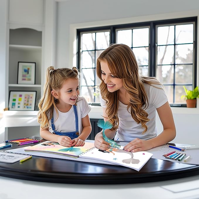 Sticker Dress up Mermaid - Sticker Activity Book for Kids. Learn Girls Fashion Design for Mermaid with Stickers and Guides for Kids 5 and up. Little Designer Creativity Book