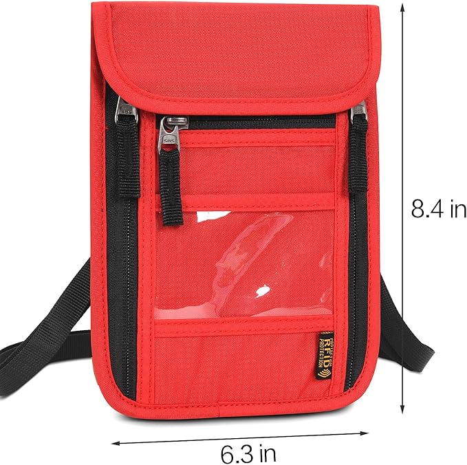 Neck Wallet Lightweight RFID Blocking Waterproof Travel Pouch for Women Men