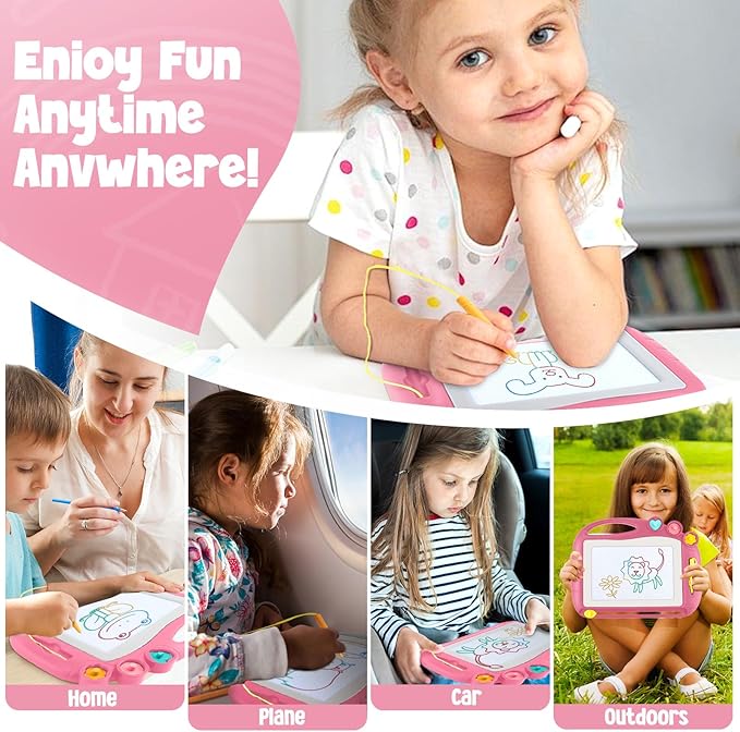 Magnetic Drawing Board, Toddler Toys for Age 1 2 3 Boys Girls, Toddler Drawing Board, Birthday Easter Christmas Halloween Kids Toy Gifts for Boys and Girls