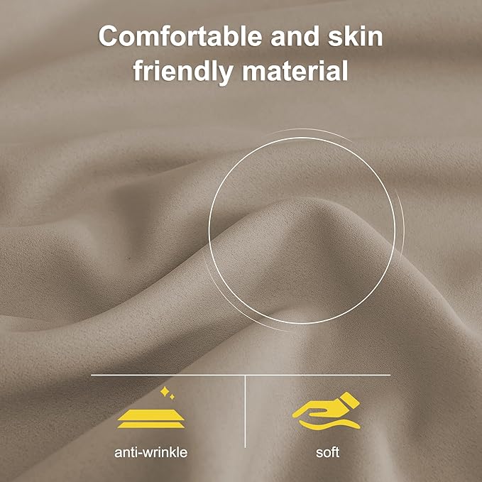 NICETOWN Grommet Plylux Blackout Curtains 95 Inches Long 2 Panels, Light Blocking Window Drapes for Living Room, Thermal Insulated, Noise Reduction, Cappuccino, 52" Wide per Panel