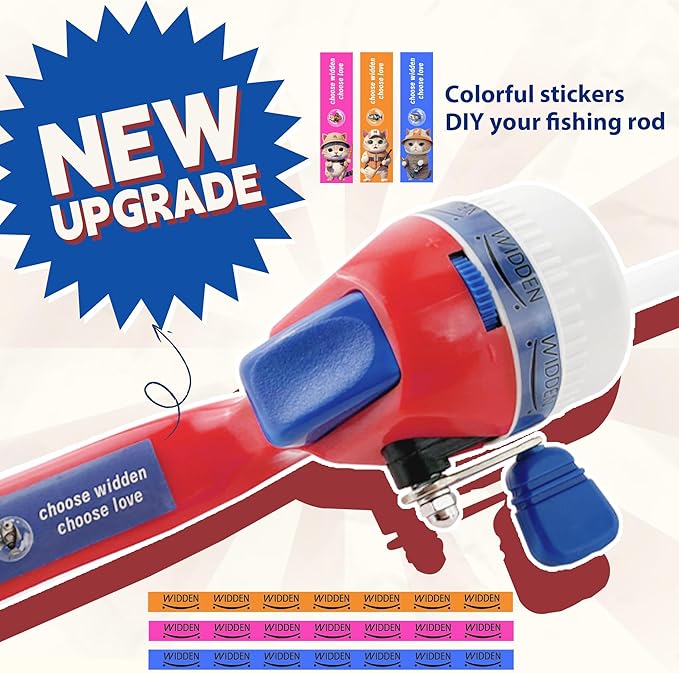 Kids Fishing Pole, Telescopic Fishing Rod, Toddler Collapsible Fishing Rod and Reel Combo with Tackle Box, Fishing Line, Bobber, and Soft Lures for Boy, Girl, Youth, Beginner, Over 4 Years Old