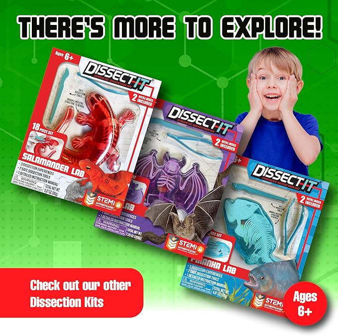 Dissect-It Kit for Kids, Simulated Synthetic Lab Dissection Toy, Frog Super Lab STEM Toys for Animal Science, Biology, and Anatomy