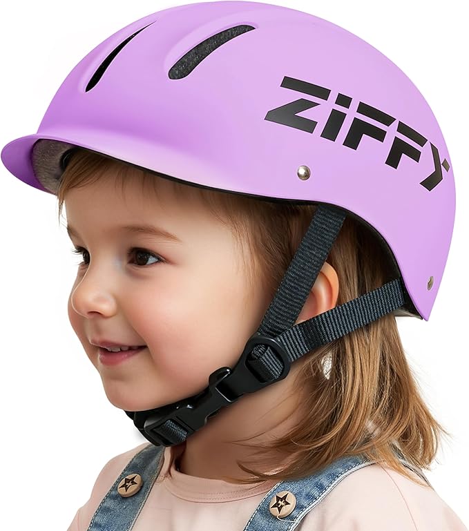 ZIFFY Kids/Toddler Bike Helmet, Adjustable, Lightweight, Safety Certified Scooter Helmet for Boys & Girls with Washable Inner Lining, 2 Sizes, 4 Colors – Fits Toddlers to Youth