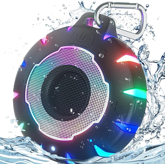 HEYSONG Waterproof Shower Bluetooth Speaker, Durable & Portable with Clear Sound, Ideal for Shower, Pool, Beach & Kayaking – Great Gift for All Ages