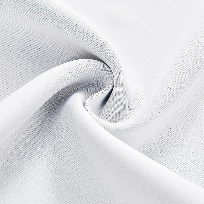 Joydeco Custom Blackout Curtains for Bedroom, 1 Panel Room Darkening Curtains & Drapes for Living Room Window Rod Pocket Back Tab (Custom Size,Pure White)