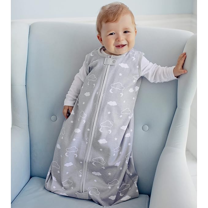 Mama Cheetah Baby Sleep Sack 2.5 TOG, Winter Baby Sleeping Bag with 2-Way Zipper, Organic Cotton Swaddle Transition Wearable Blanket for Boy Girl Infant Toddler, 6-12 Months, 1-Pack