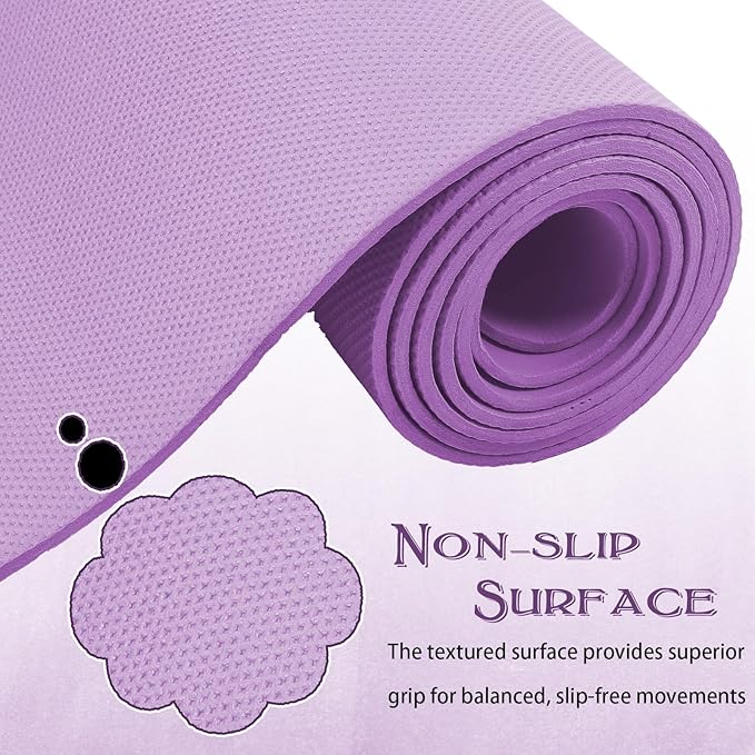 10 Pack Yoga Mats Bulk, 68'' x 24'' x 4mm Thick Yoga Mats for Kids and Adult Gym Mats Bundle Latex Free Exercise Mats with Non Slip Texture for Outdoor Yoga, Pilates or Workout