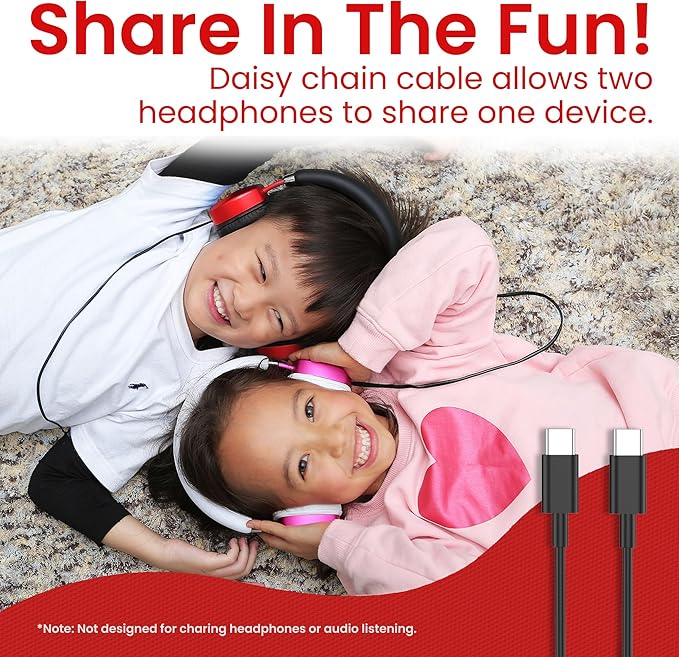 Puro Sound Labs PuroQuiet Plus Kids Noise Cancelling Headphones, Bluetooth Kids On Ear Headphones with Mic, Lightweight On-Ear Design, Studio-Grade Sound (Red)