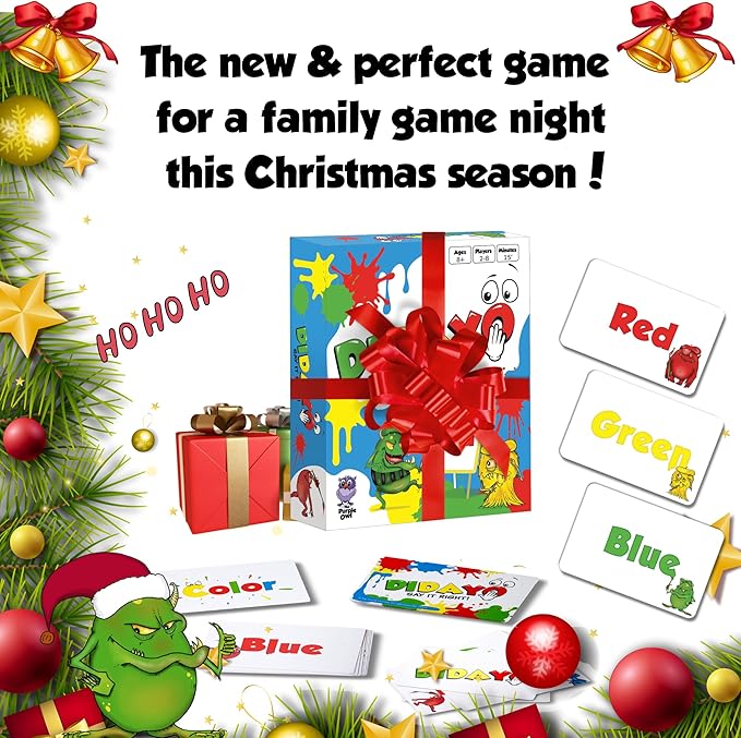 DiDaYo - Fast Paced Family Games, Brain Teaser Card Game for Kids 8-12, Ideal Speed Color Game for Teens and Adults, Fun Slumber Party Games, 2-8 Players, Travel Friendly