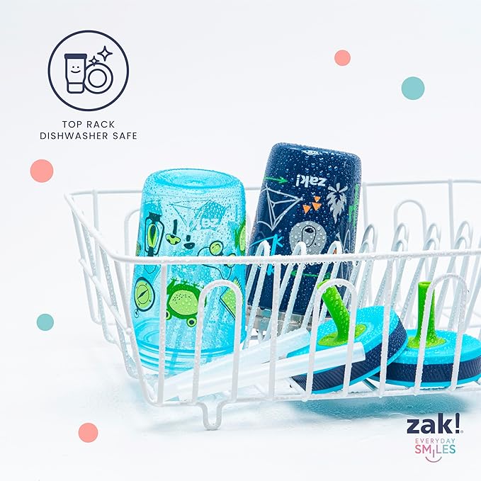 Zak Designs Blippi Kelso Toddler Cups For Travel or At Home, 12oz Vacuum Insulated Stainless Steel Sippy Cup With Leak-Proof Design is Perfect For Kids