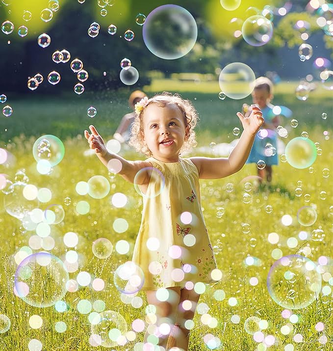 Roberly 15 Pack Bubble Wands Set with Tray Bulk Funny Bubble Making Toy for Kids - Summer Outdoor Toys & Also Gifts for Kids Birthday Games Party Favors