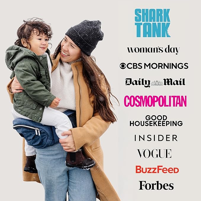 Tushbaby The Original Premium Quality Hip Seat Carrier – Safety-Certified Baby & Toddler Carrier with Secure Safety Buckles, No-Flimsy-Foam Design, Storage Pockets & Nursing Pillow. 0–3 yrs