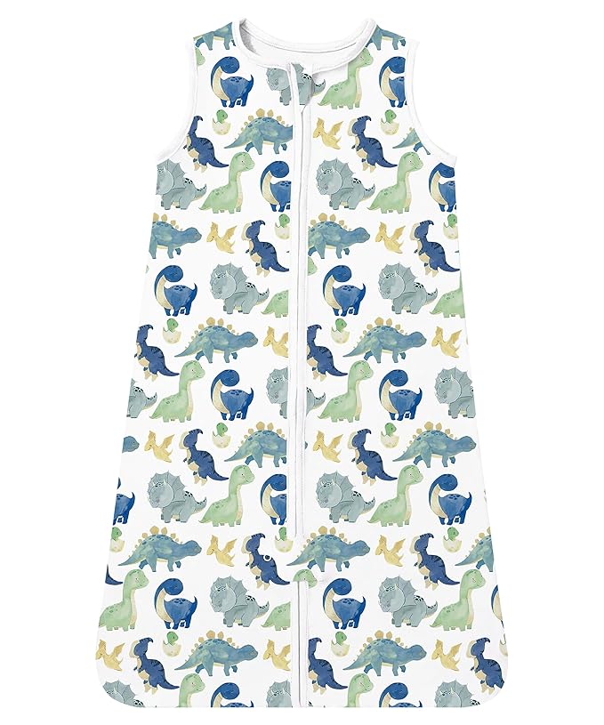 TotAha Toddler Dino Sleep Sack 2T-3T-4T, 0.5 TOG Summer Light Sleeping Sacks, Soft Wearable Blanket Baby Sleep Bag with 2-way Zipper, X-Large