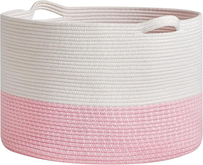 Extra Large Cotton Rope Basket 22" x 14"| Toy Basket