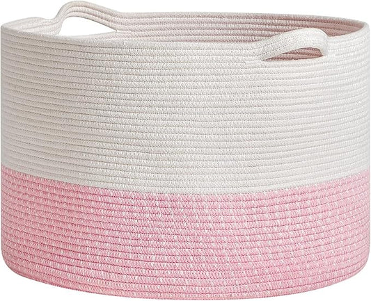 Extra Large Cotton Rope Basket 22" x 14"| Toy Basket