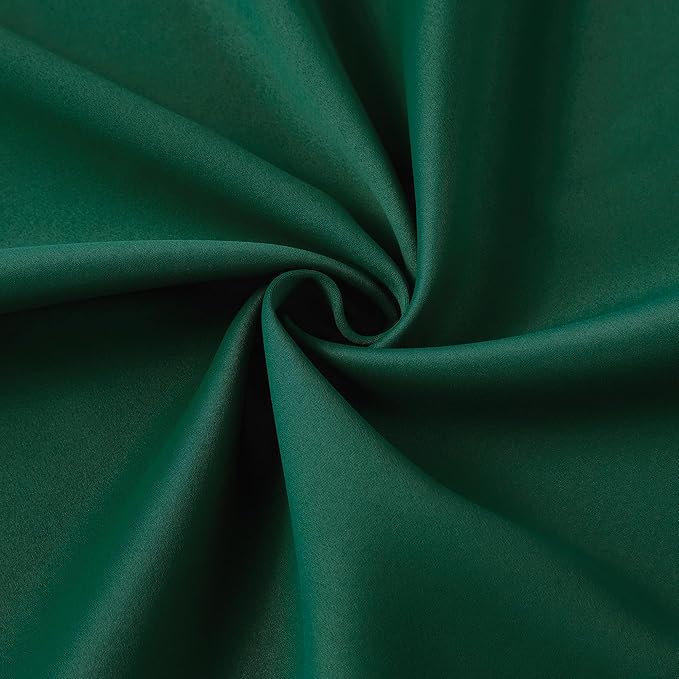 KEQIAOSUOCAI Dark Hunter Green Window Draperies 120 Inches Long 10 Feet Tall, Pinch Pleat Room Darkening Thermal Insulated Curtains for Living Room Emaerald Green 40 x 120-inch 2 Panels