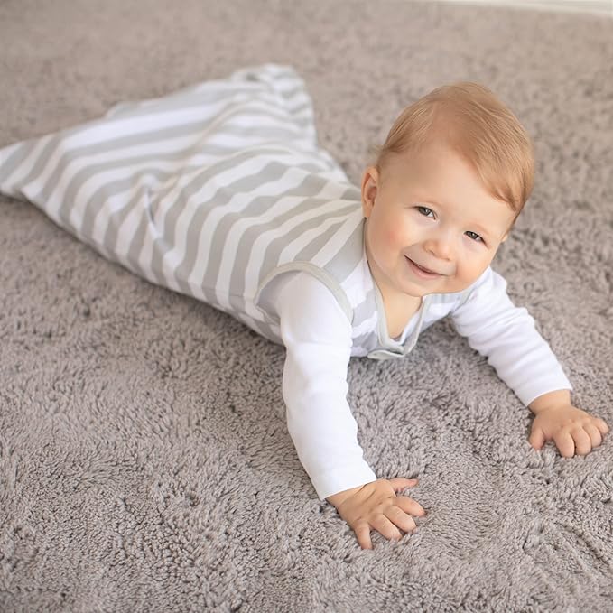 Baby Sleep Sack 1.0 TOG, Organic Cotton Baby Wearable Blanket with Two-Way Zipper, Swaddle Transition Baby Sleeping Bag, All-Season Sleep Sack for Newborn Infant Toddler Boy Girl, 2-Pack, 12-18 Month