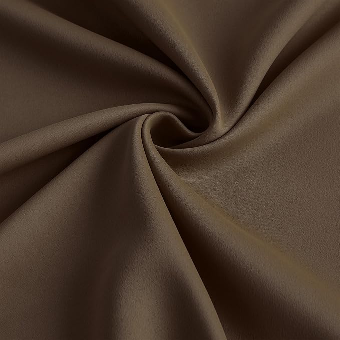 Brown Blackout Curtains 144 Inches Long 12 feet Tall, Extra Long Pinch Pleats Living Room Curtains Thermal Pleated Curtains Panels Drapery for Home, Hotel, Office, 40" W x 144" L, Set of 2