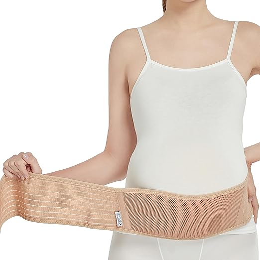 NeoTech Care Adjustable Maternity Belt - Light and Breathable Pregnancy Belly Support Band for Pregnant Women (Beige, Extra Large Size)