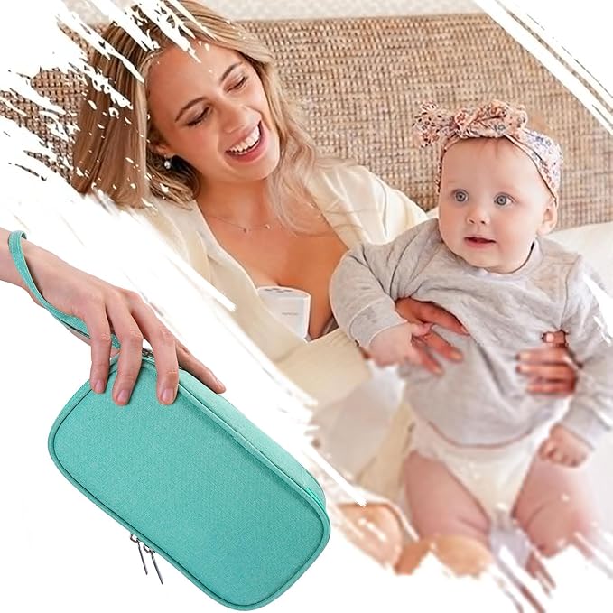 Insulated Breastmilk Cooler Bag with 2 Ice Packs - Breastmilk Cooler Organizer Bag for Daycare, Breastfeeding Mom Travel Outdoor