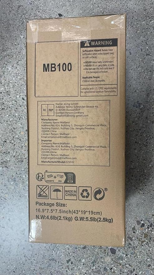 MallBest Kids Sofas Toddler Couch Bed Baby's Upholstered Chair Sleepover Couch Flipout Open Recliner(Pink/Rainbow)…