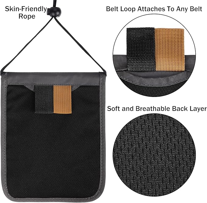 Travel Pouch Neck Wallet Family Passport Holder Organizer Case with RFID Blocking